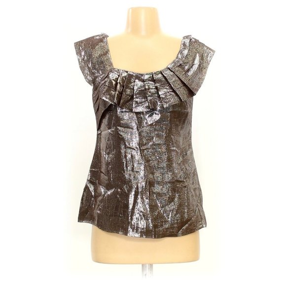 Yoana Baraschi Bronze Metallic Blouse - Picture 1 of 9